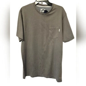 Peter Werth Grey and White Short Sleeve Bridger Tee Men's Size XL NWT